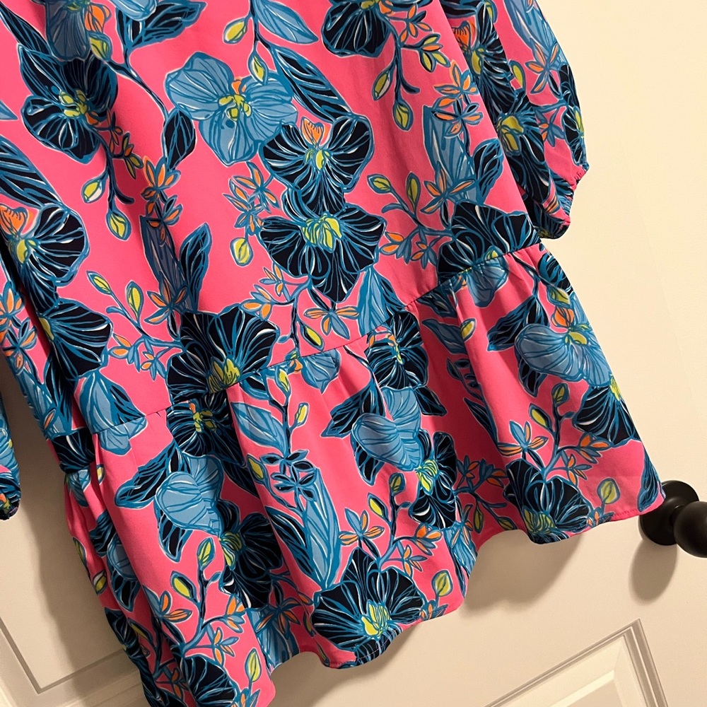 Lilly Pulitzer Pink Floral Lucee Dress - M - Picture 5 of 7